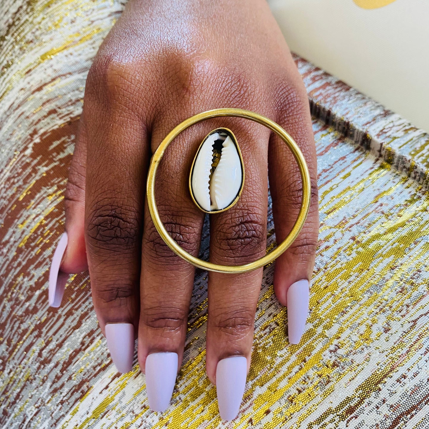 Cowrie Shell Adjustable Rings