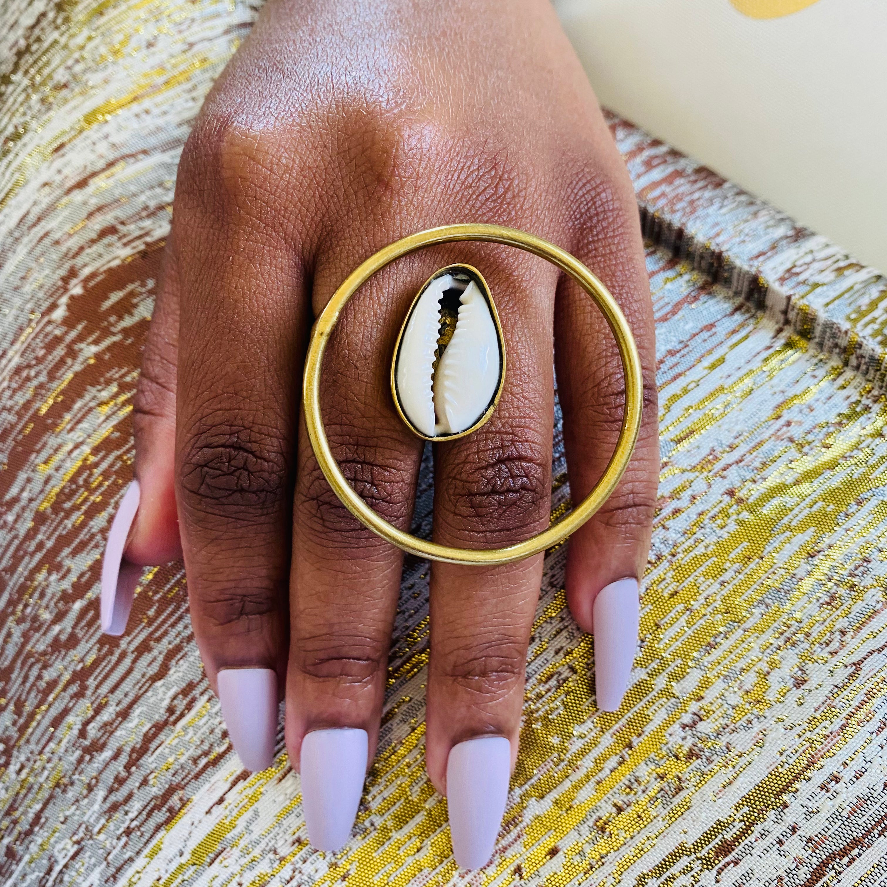 Cowrie Shell Adjustable Rings – view 2
