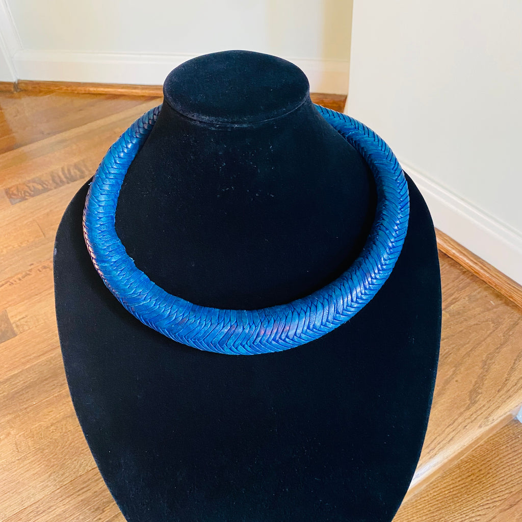 Jumbo Leather Choker – African necklace – view 43