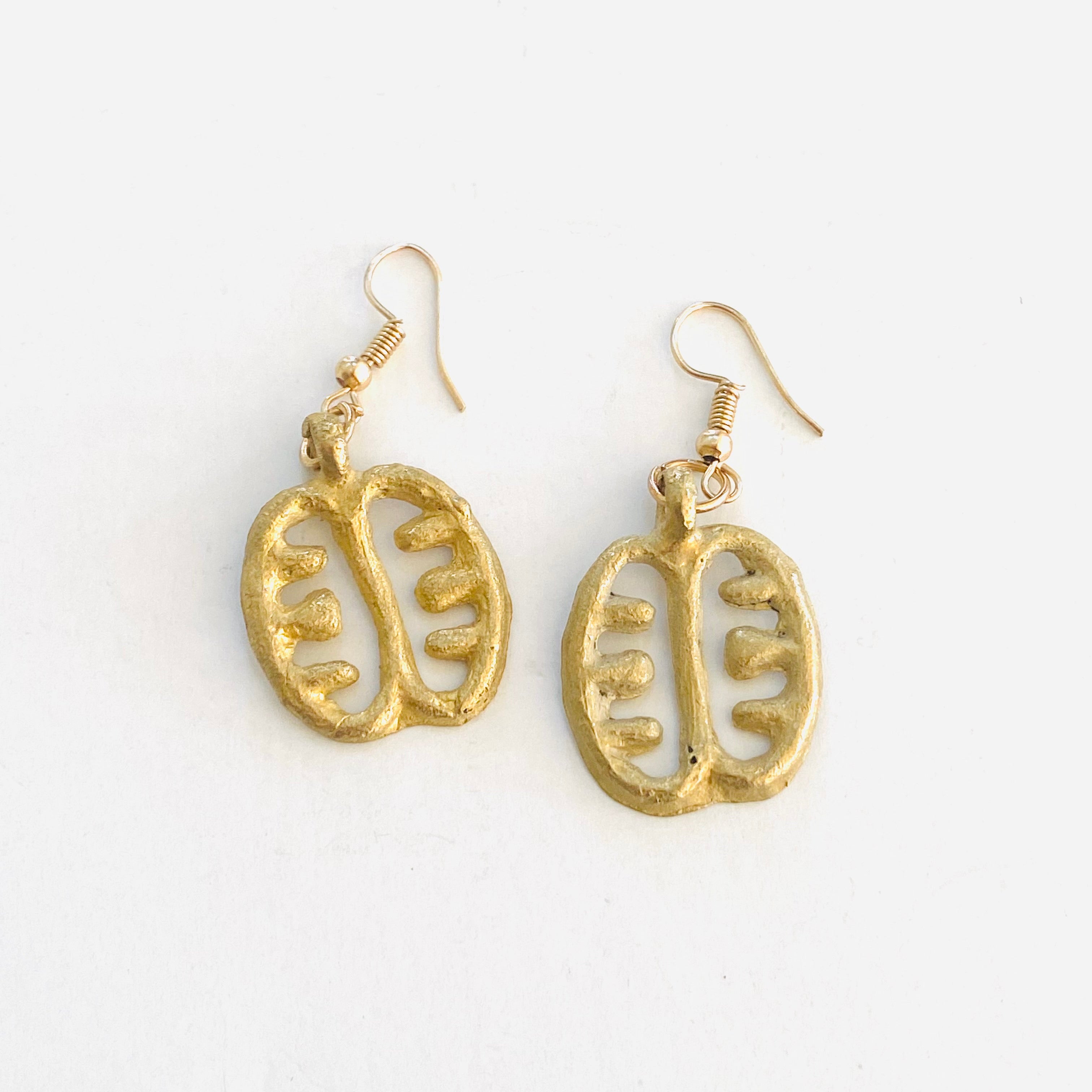 Adinkra Brass Earrings