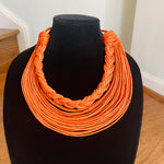 Load image into Gallery viewer, Semi-Braided Raffia Necklace

