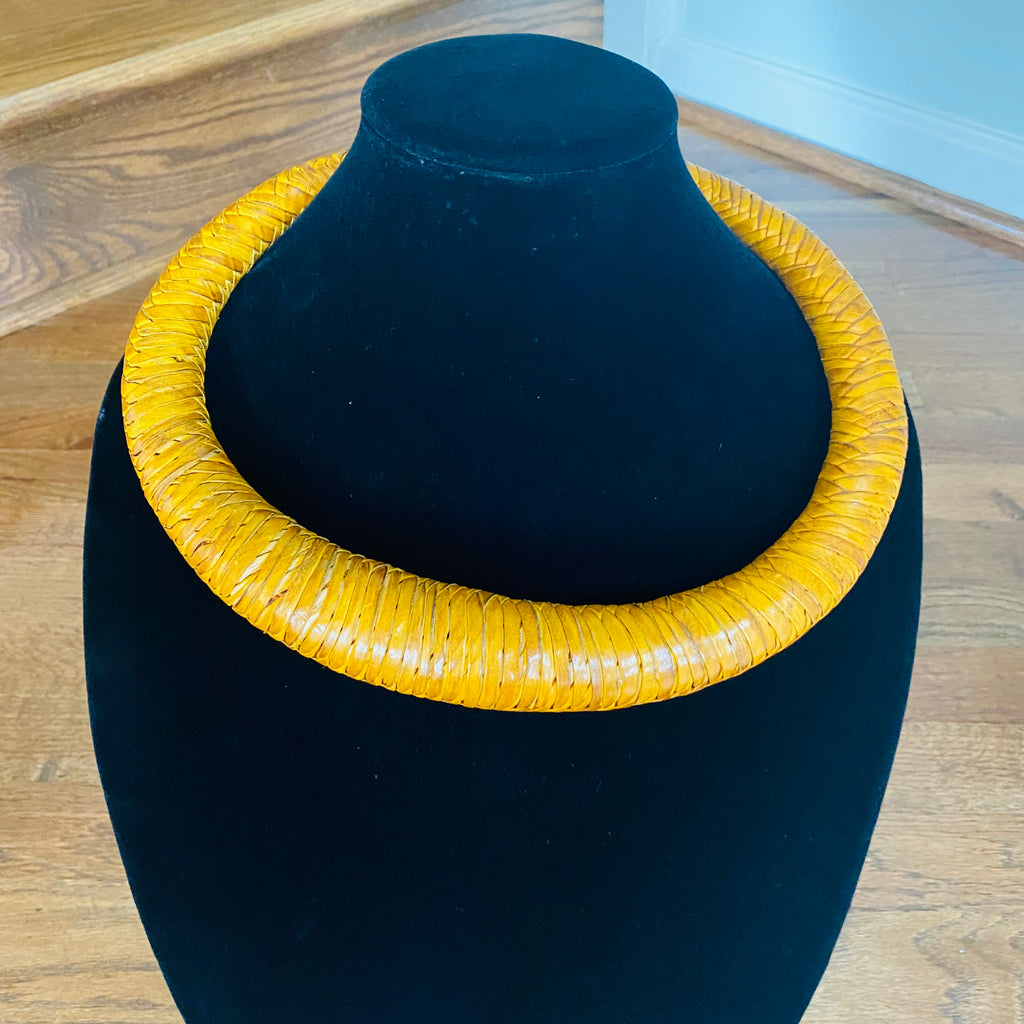 Jumbo Leather Choker – African necklace – view 8
