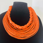 Load image into Gallery viewer, Semi-Braided Raffia Necklace
