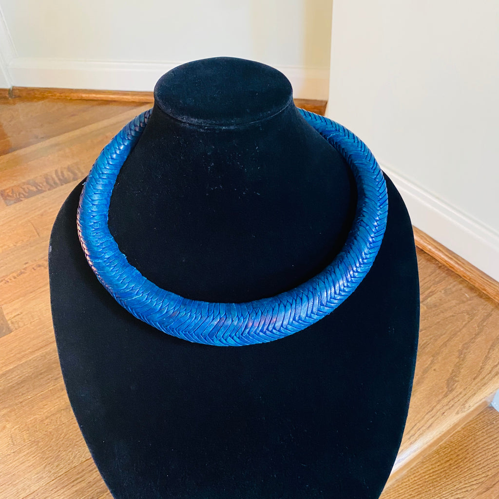 Jumbo Leather Choker – African necklace – view 44