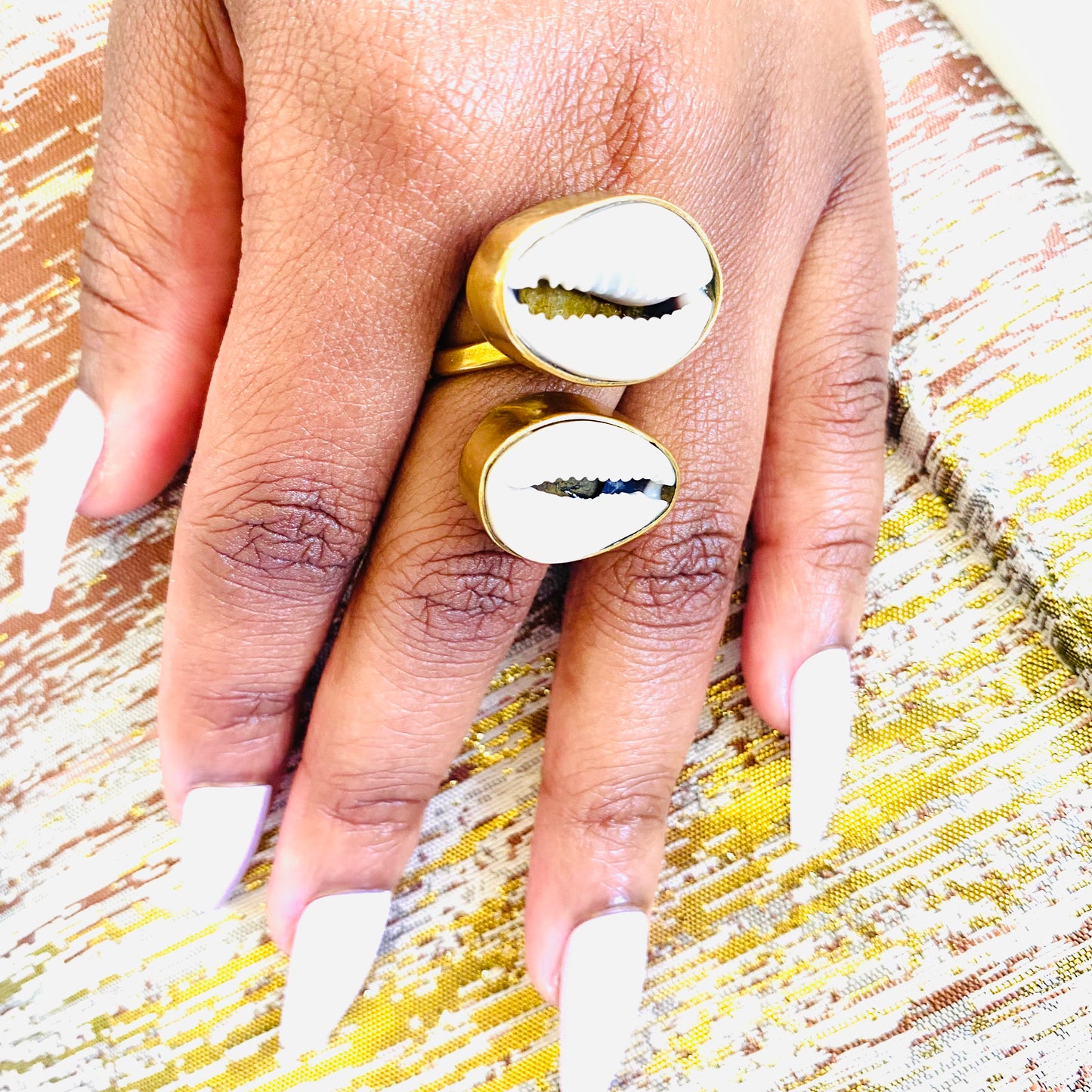 Cowrie Shell Adjustable Rings