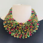 Load image into Gallery viewer, Crocheted Crystal Necklace w/ Earrings
