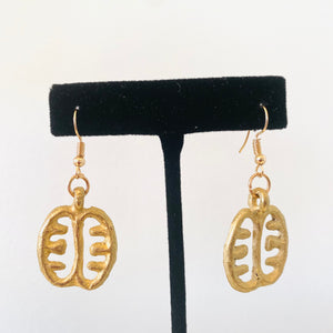 Adinkra Brass Earrings