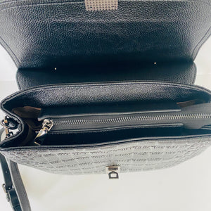 Embossed Leather Bag - Black