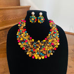Load image into Gallery viewer, Crocheted Crystal Necklace w/ Earrings
