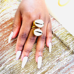 Cowrie Shell Adjustable Rings