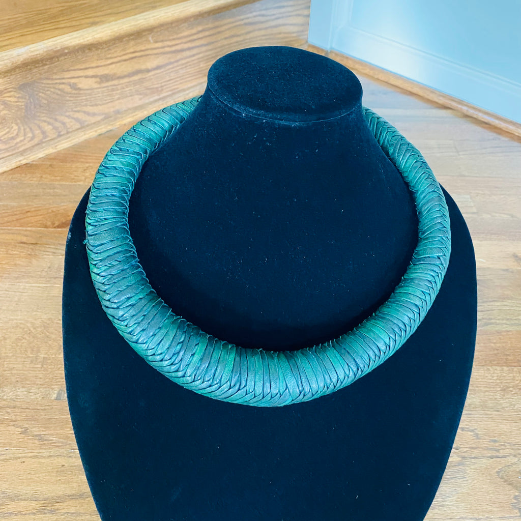 Jumbo Leather Choker – African necklace – view 29