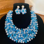 Load image into Gallery viewer, Crocheted Crystal Necklace w/ Earrings
