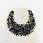 Load image into Gallery viewer, Crocheted Crystal Necklace w/ Earrings
