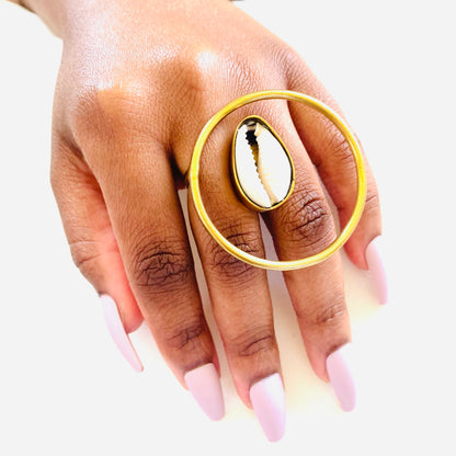 Cowrie Shell Adjustable Rings