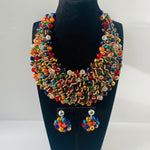 Load image into Gallery viewer, Crocheted Crystal Necklace w/ Earrings
