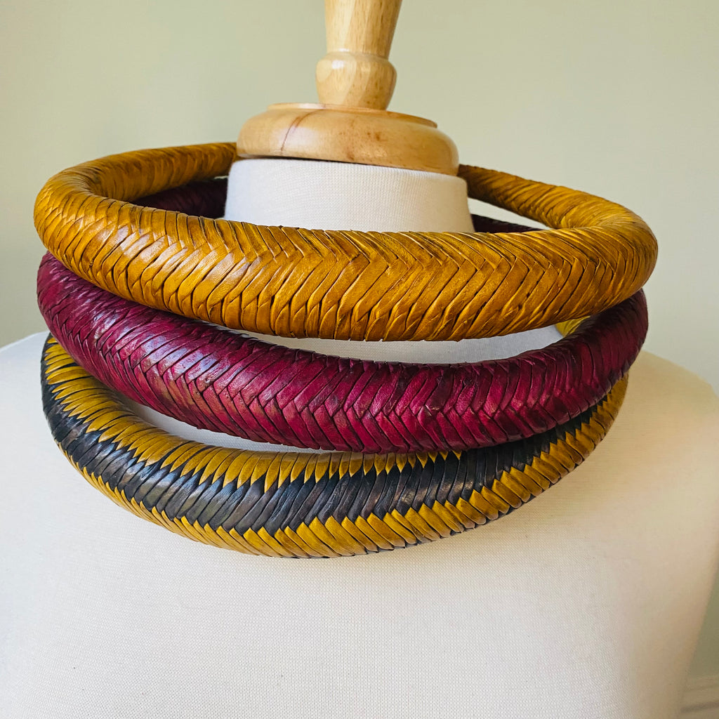Jumbo Leather Choker – African necklace – view 21