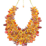 Load image into Gallery viewer, Crocheted Crystal Necklace w/ Earrings
