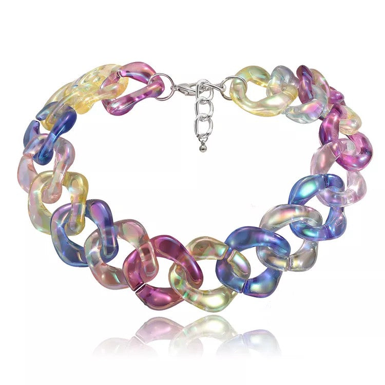 Rainbow necklace – view 2