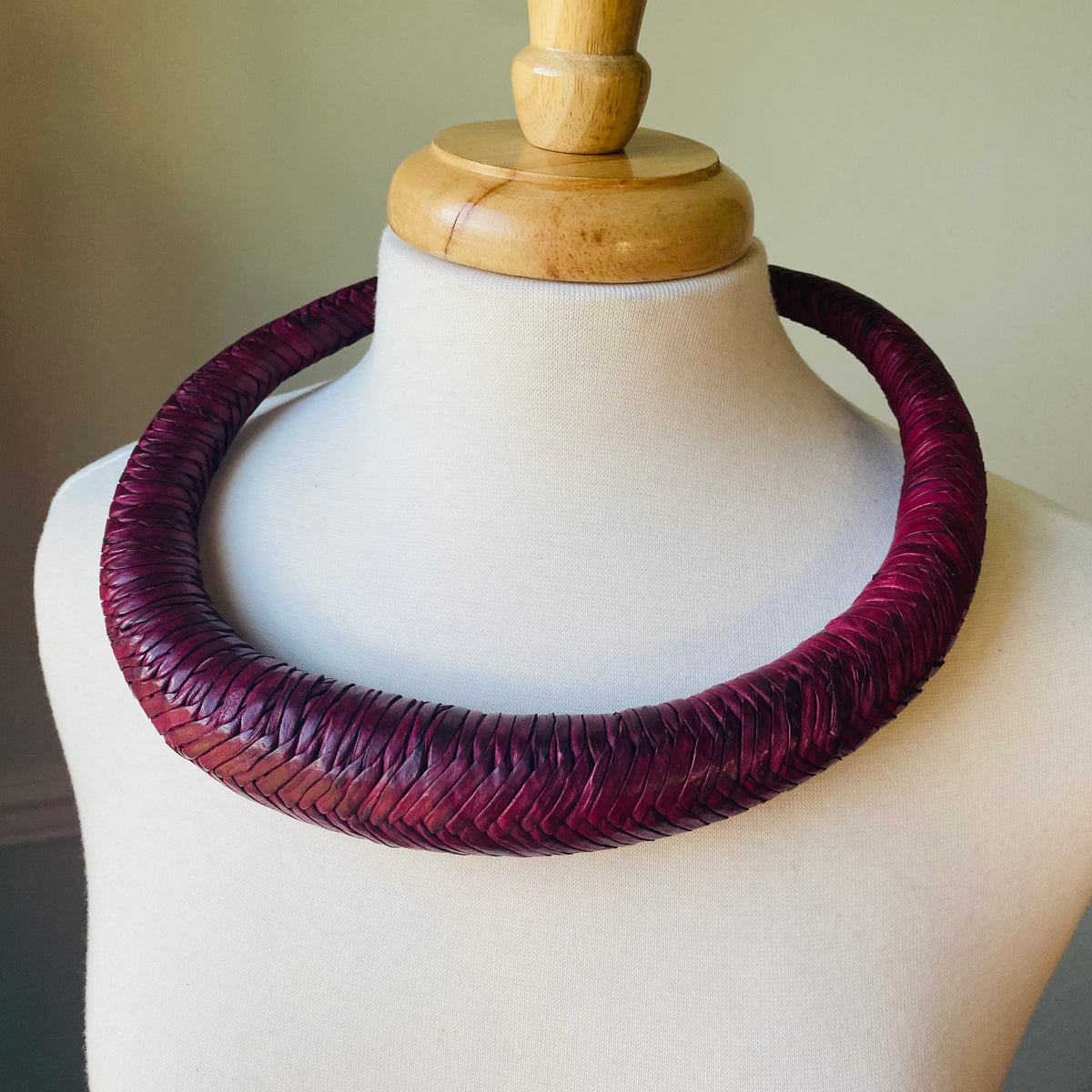 Jumbo Leather Choker – African necklace – view 19