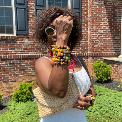 Ghana Trade Beads Bracelet