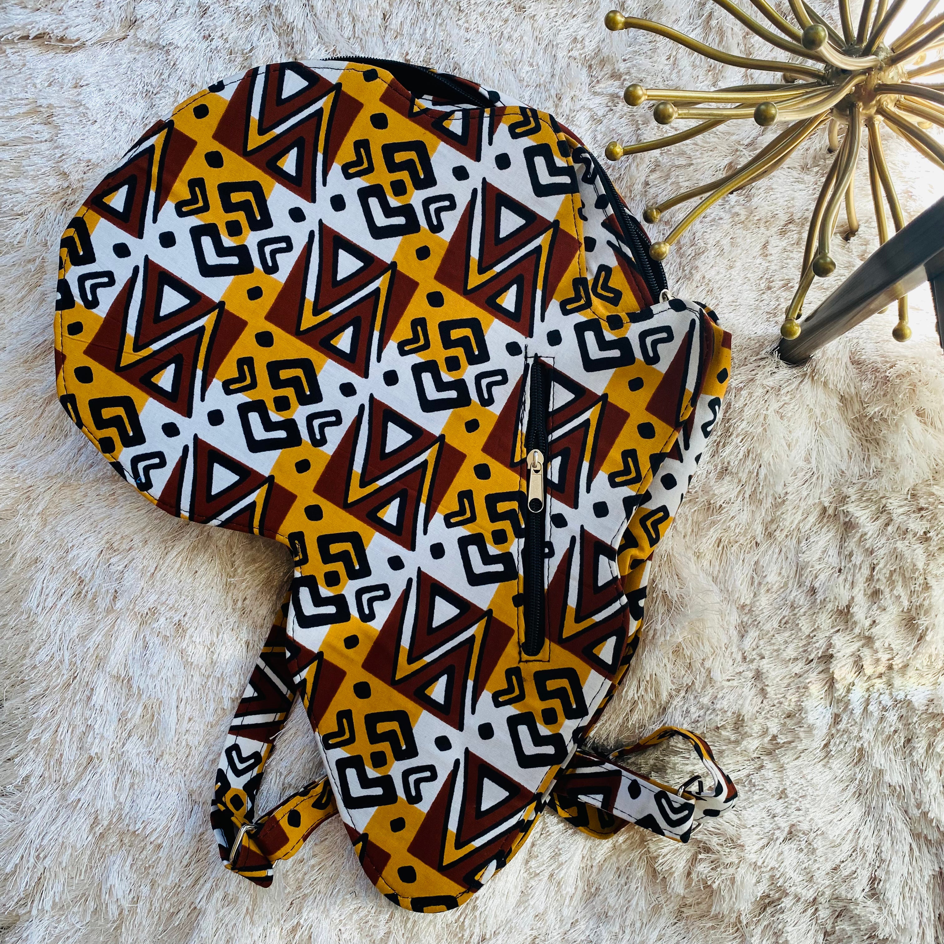 Map of Africa Backpack – African bag – view 9