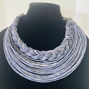 Semi-Braided Raffia Necklace