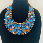 Load image into Gallery viewer, Crocheted Crystal Necklace w/ Earrings
