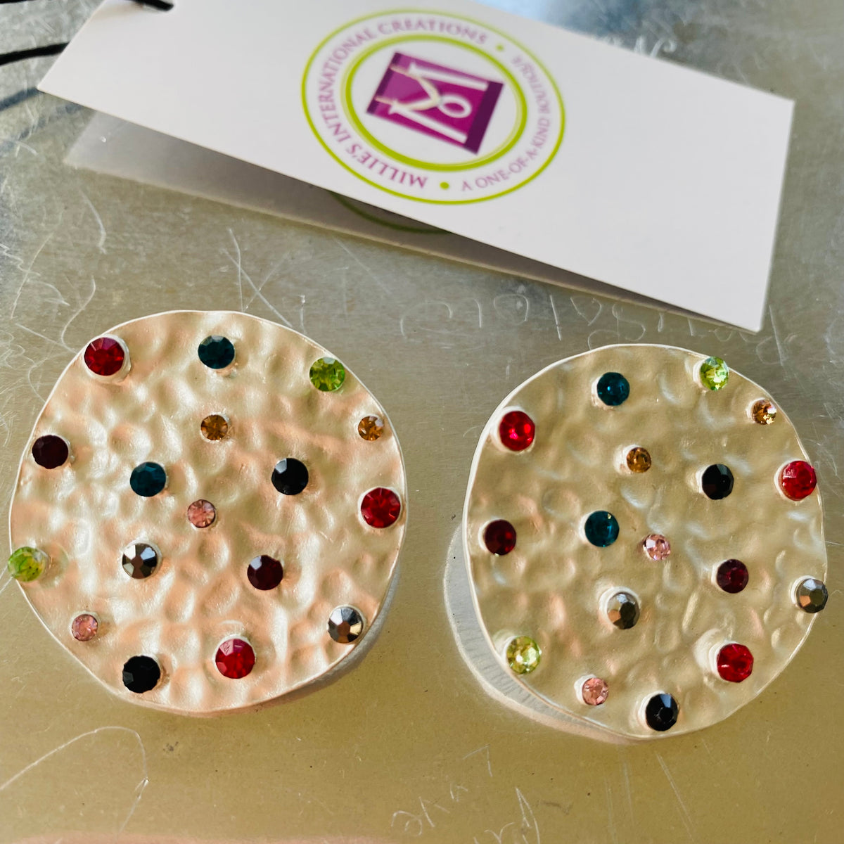 Charlene Oversized Studs – African earrings – view 5