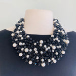 Load image into Gallery viewer, Crocheted Crystal Necklace w/ Earrings
