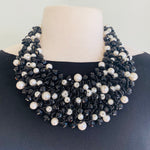Load image into Gallery viewer, Crocheted Crystal Necklace w/ Earrings
