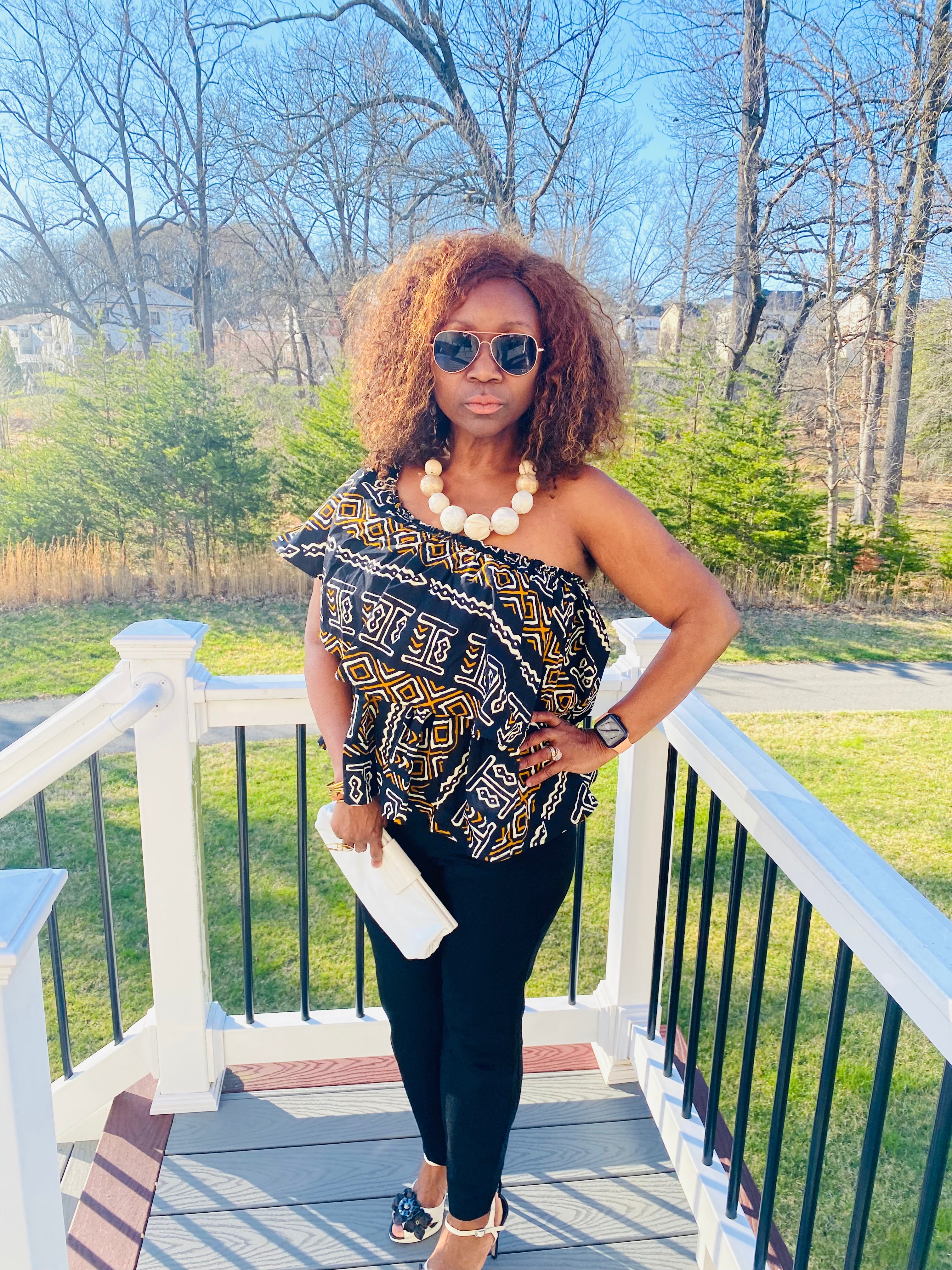 Mudcloth Print Top – view 2