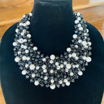 Load image into Gallery viewer, Crocheted Crystal Necklace w/ Earrings
