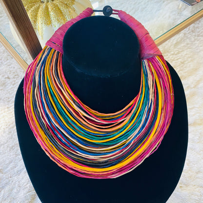 Raffia Necklaces