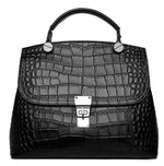Load image into Gallery viewer, Embossed Leather Bag - Black
