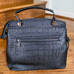 Load image into Gallery viewer, Embossed Leather Bag - Black
