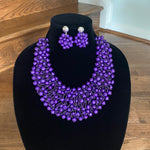 Load image into Gallery viewer, Crocheted Crystal Necklace w/ Earrings
