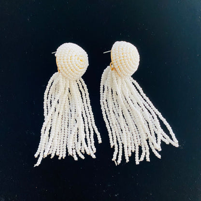 Beaded Tassel Earrings