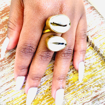 Cowrie Shell Adjustable Rings