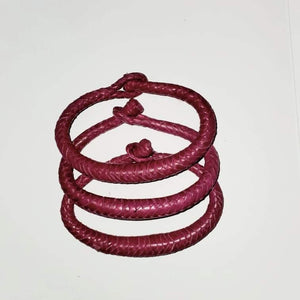 Red African Leather Bracelet