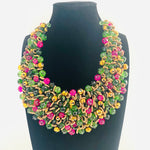 Load image into Gallery viewer, Crocheted Crystal Necklace w/ Earrings
