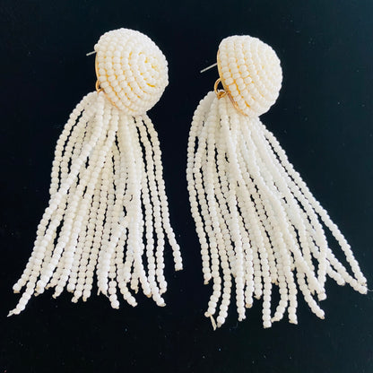 Beaded Tassel Earrings