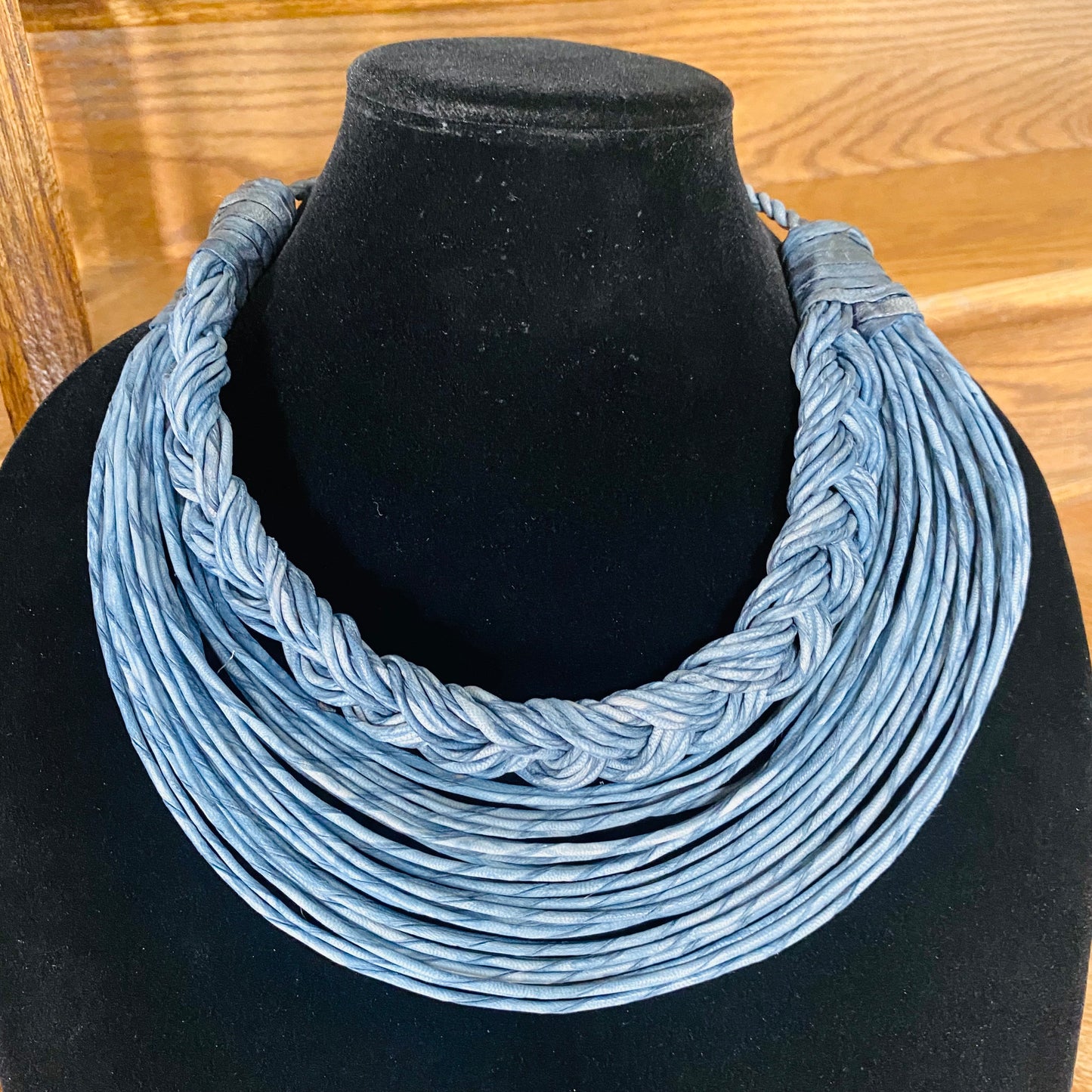 Semi-Braided Raffia Necklace