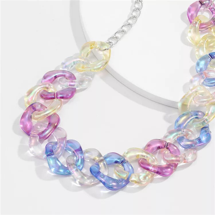 Rainbow necklace – view 3
