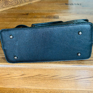 Embossed Leather Bag - Black