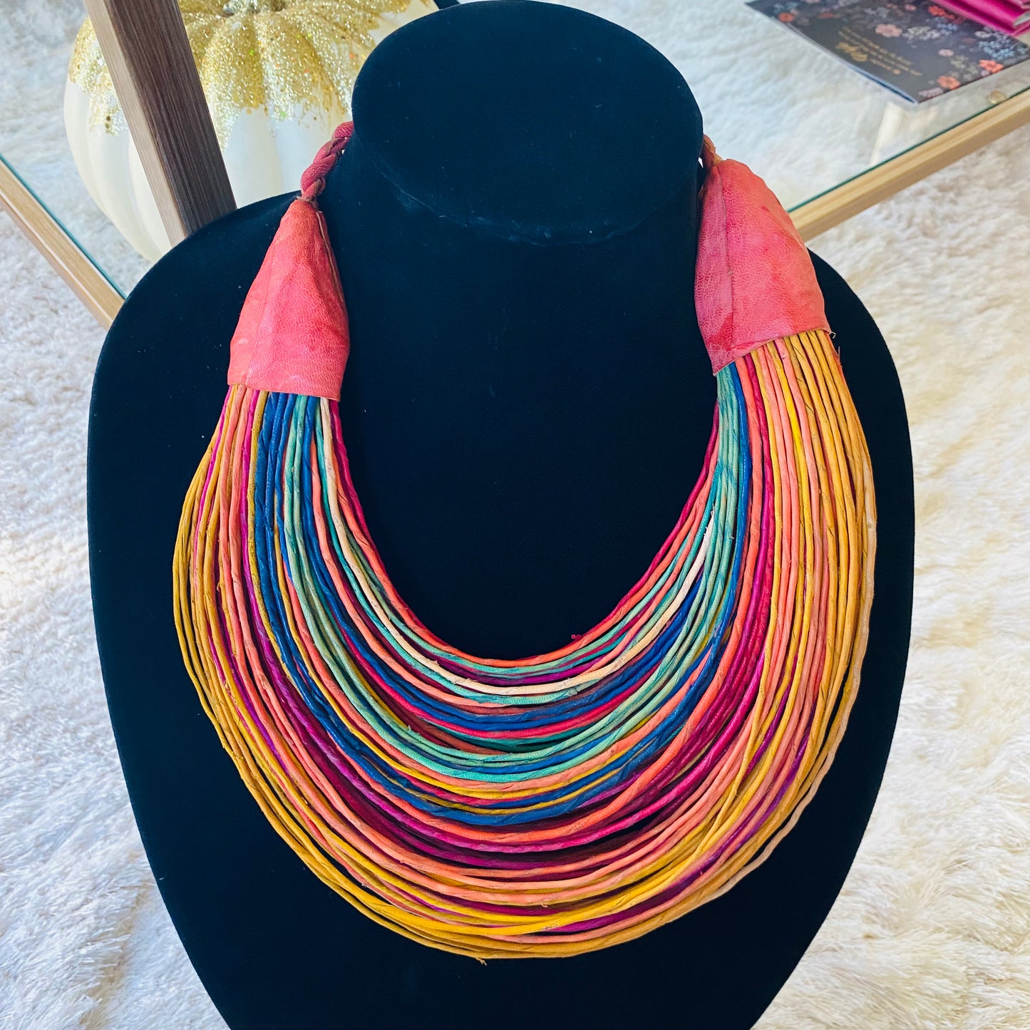 Raffia Necklaces