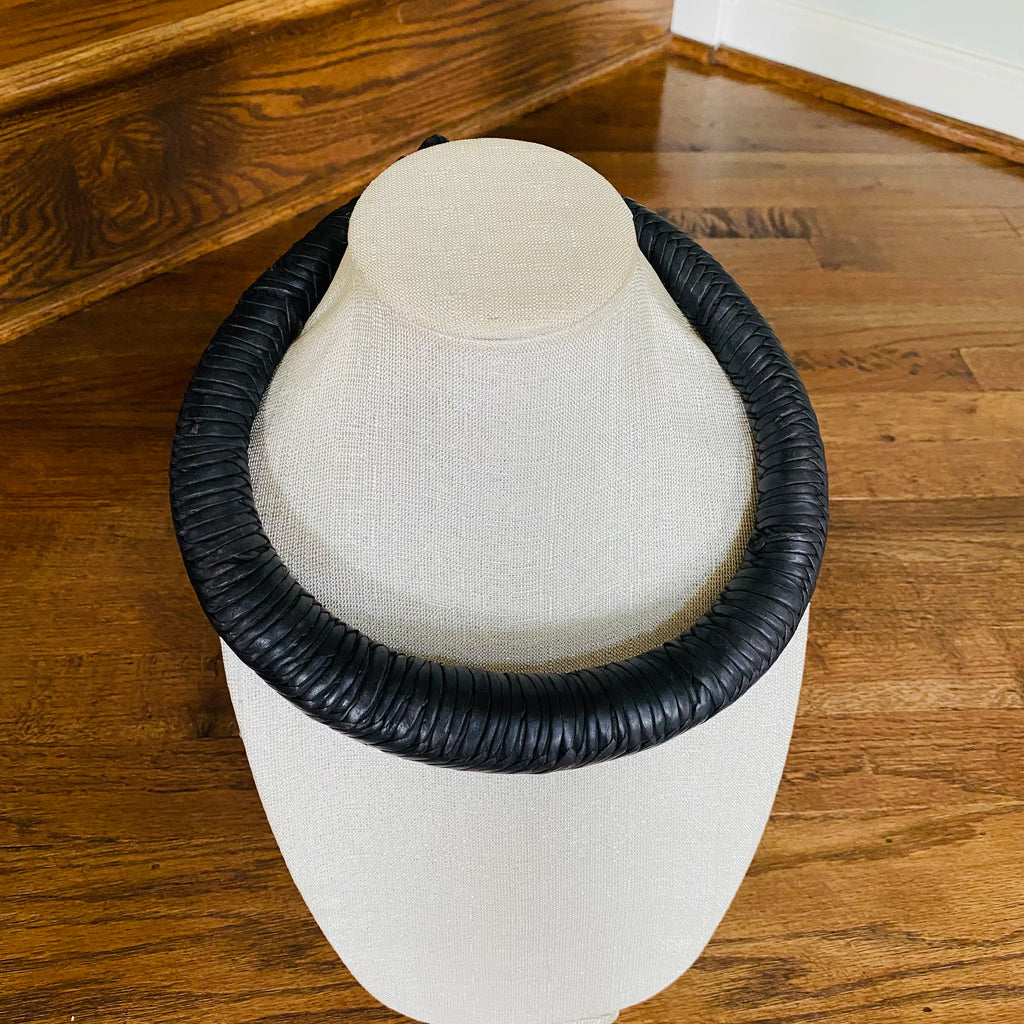 Jumbo Leather Choker – African necklace – view 27