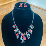 Load image into Gallery viewer, The Steffi Necklace w/ Earrings
