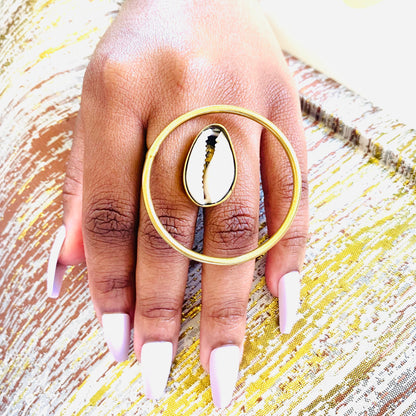 Cowrie Shell Adjustable Rings