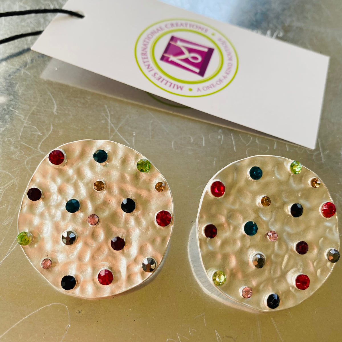 Charlene Oversized Studs – African earrings – view 4
