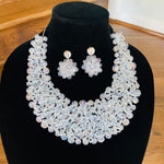 Load image into Gallery viewer, Crocheted Crystal Necklace w/ Earrings
